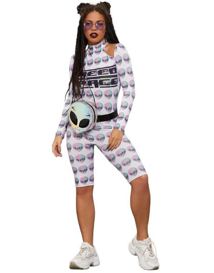 Alien Unitard Damekostyme Small