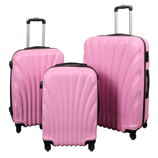 Borg Living Koffertsett Med 3 Stk I Rosa - Hard Abs / Polykarbonat Borg Living Koffertsett Med 3 Stk I Rosa - Hard Abs / Polykarbonat