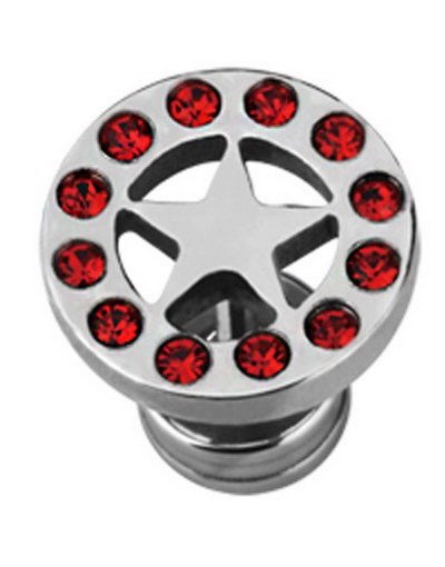 Diamond Red Star Fake Piercing
