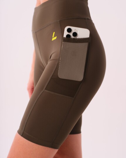 LEVITY Radical Run Pocket Shorts Green Forest - S