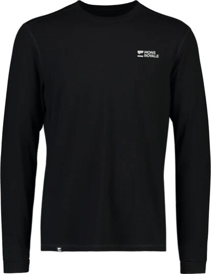 Mons Royale Men's Cascade Merino Base Layer Long Sleeve Black S Mons Royale Men's Cascade Merino Base Layer Long Sleeve Black S