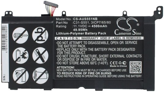 Batteri til Asus VivoBook S551L etc