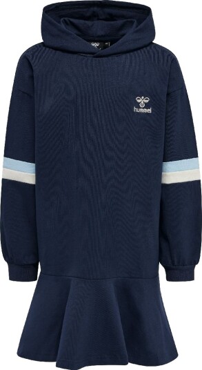 Hummel Hmlbeverly Hoodie Dress Blue 122 Hummel Hmlbeverly Hoodie Dress Blue 122