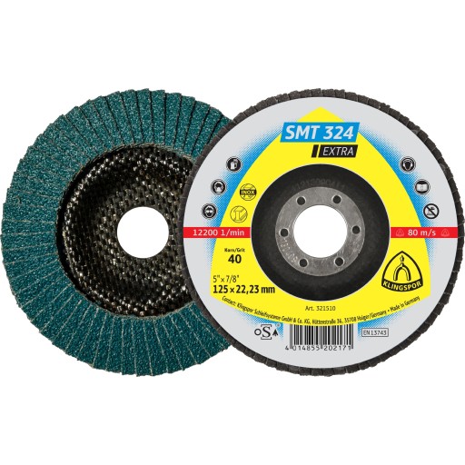 Klingspor SMT 324 K40 Kuppelformede slipeskiver 125 mm - 10 stk Klingspor SMT 324 K40 Kuppelformede slipeskiver 125 mm - 10 stk