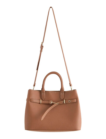 Lindex Bag In Imitation Leather Brown ONE SIZE Lindex Bag In Imitation Leather Brown ONE SIZE