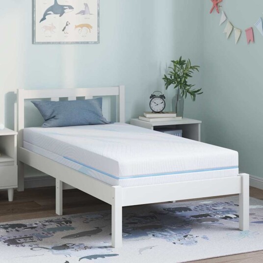 vidaXL Madrass Medium fast 80 x 160 cm Hvit