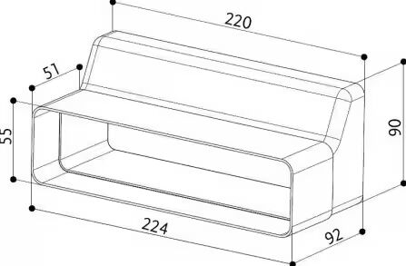 Franke tilkobling for ventilasjonsslange 112.0557.017 Franke tilkobling for ventilasjonsslange 112.0557.017