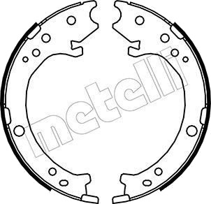 Bremseskosett håndbrems METELLI 53 0161 Bremseskosett håndbrems METELLI 53 0161