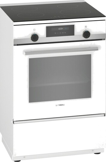 Siemens iQ500 Induksjonskomfyr med EcoClean og Timer Hvit 60cm