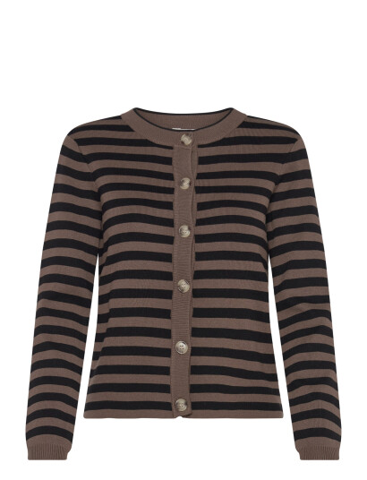 Object Objester Sli L/S Knit Cardigan Noos - Brown - XS