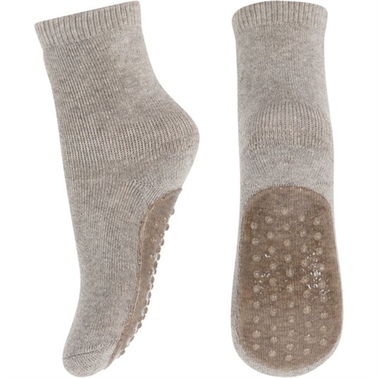 MP 7953 Cotton Anti slip Sokker 489 Light Brown Melange 25 28