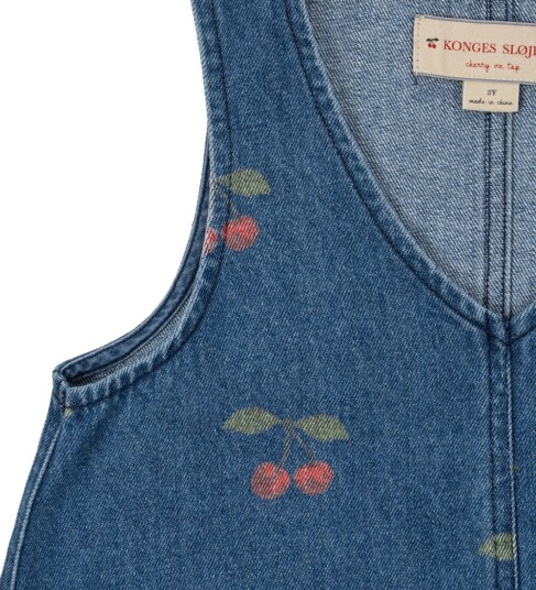 Konges Sløjd Kjole Magot Ma Grande Cerise Denim Konges Sløjd 5 år (110) Kjole Blå Grønn Rød