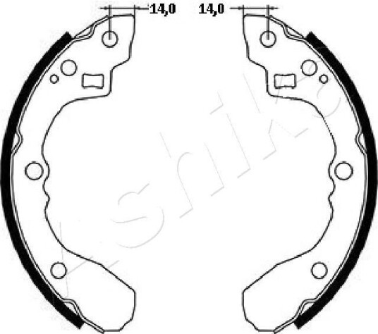 Bremsesko sett JAPANPARTS GF 398AF Bremsesko sett JAPANPARTS GF 398AF