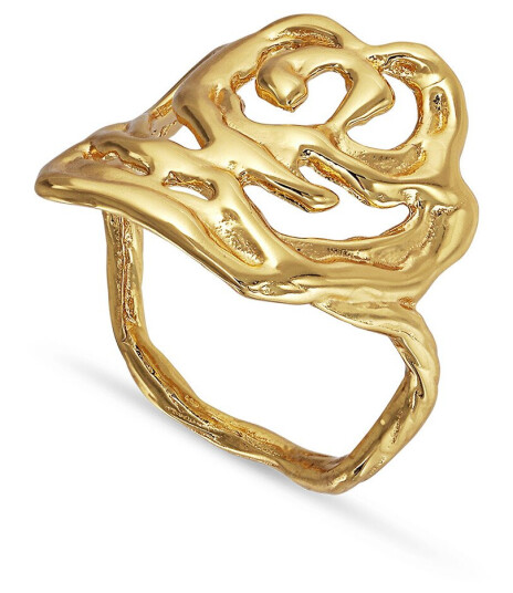 Jane Kønig Big Rose Ring 18 kt. Gullbelagt sølv BRR-HOL23-G-54 (ring) - Dame - 925 sterling silver