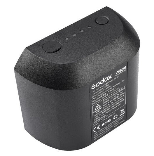 Godox AD600Pro TTL Li-ion batteri WB26 Originalbatteri 2600mAh
