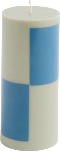 Hay Column Candle kubbelys small 15 cm Grey blue