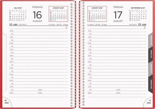 Mayland Dagkalender rd PP plast 2027