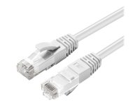 MicroConnect - Koblingskabel - RJ-45 (hann) til RJ-45 (hann) - 10 m - 5 mm - UTP - CAT 6a - halogenfri, innendørs, formstøpt, rund, uten hindringer - hvit