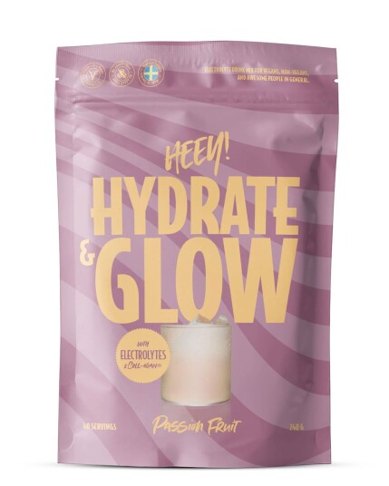 Heey! Hydrate & Glow Electrolytes+Collagen Passionfruit 240g Heey! Hydrate & Glow Electrolytes+Collagen Passionfruit 240g