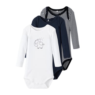 Name It Langermet body 3-pakning Dark Sapphire Name It Langermet body 3-pakning Dark Sapphire