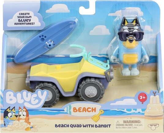 BLUEY Figure and Vehicle Beach Quad  90183 