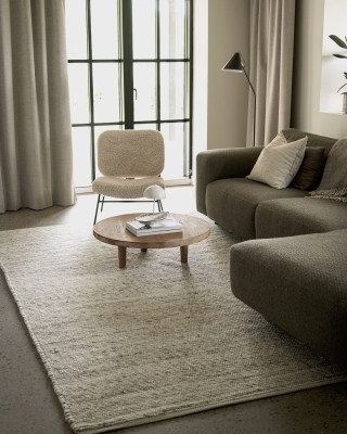 Kilands Vidd natur håndvevd ullteppe