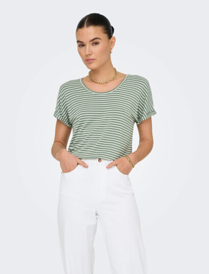JDY Jdysissy S/S O Neck Top Jrs Noos   Green   M