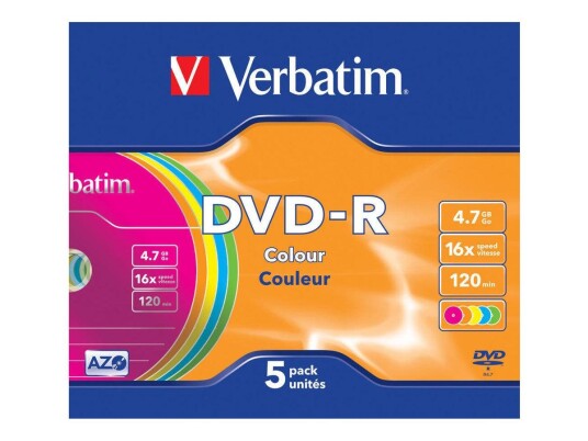 Verbatim Colours - DVD-R x 5 - 4.7 GB - lagringsmedier