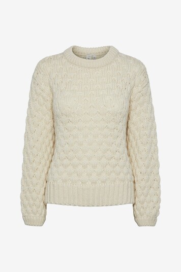 Y.A.S - Genser yasBubba LS Knit Pullover S - Beige Y.A.S - Genser yasBubba LS Knit Pullover S - Beige