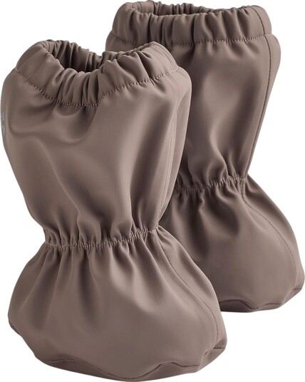 Wheat Fotpose m. Fleece PU Como Plum Trøffel Wheat 6 12 md Overtrekkssko Brun Rosa 62 80