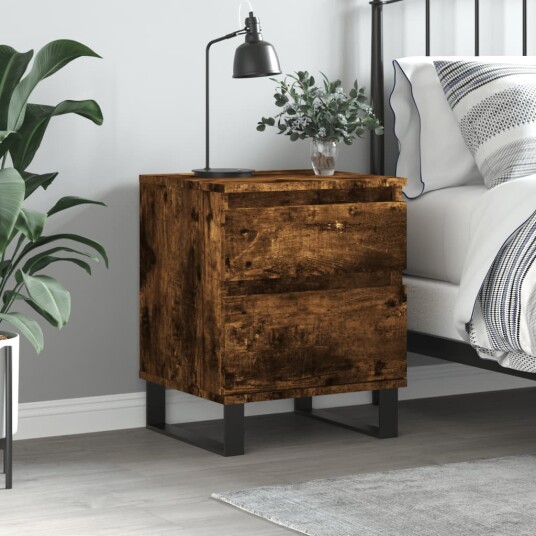 Nattbord røkt eik 40x35x50 cm konstruert tre 8721012110779