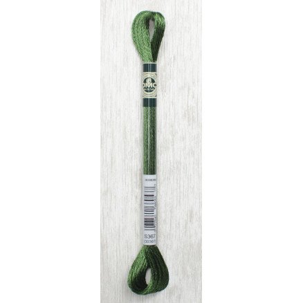 DMC Mouliné Satin Floss Broderigarn 367 Skoggrønn