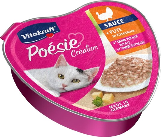 Vitakraft Våtfôr Poésie Création I Ostesaus Kalkun 15 X 85 G