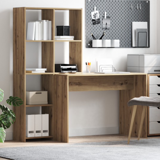  Skrivebord artisan eik 138.5 x 55 x 143 cm Konstruert tre