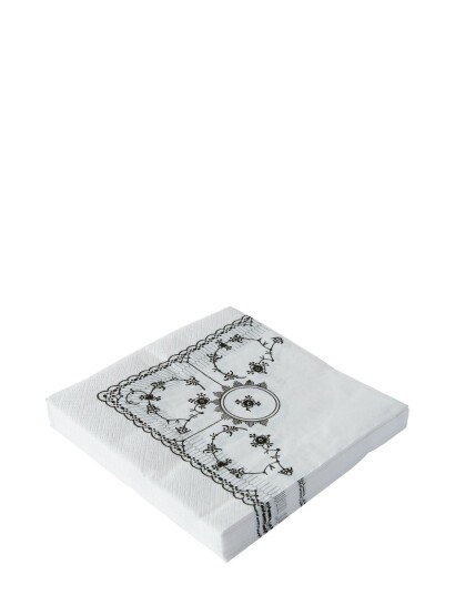Kunstindustrien Musselmalet Lunch Napkins, 40X40, 20 Pce - White - 40X40CM