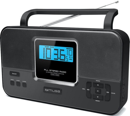 Muse M-087R PLL Bærbar Radio med Alarm (FM/AM) Svart