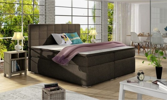 Box Spring Eltap Alice 140x200 cm Sawana 26 Mørk brun
