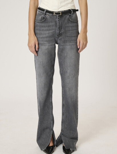 My Essential Wardrobe Daisymw 139 High Straight Slit - Grey - 25 x 32