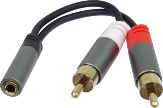 Premiumcord Kabel Hq Jack 3,5 Mm Hunn Til 2X Cinch Hann 15 Cm