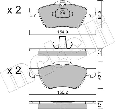 METELLI 22 0489 0 Bremseklosser