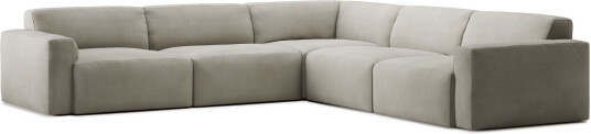 No Ga - Brick 5-Seater Corner Shadow Khaki Sofaer Grå