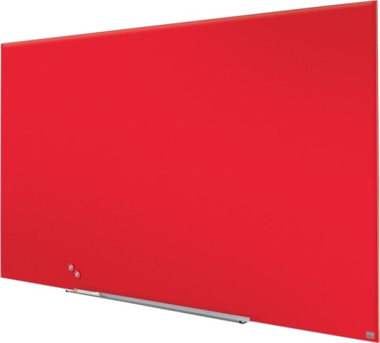 Nobo Diamond - Whiteboard - Veggmonterbar - 1883 X 1059 Mm - Herdet Glass - Magnetisk - Rød