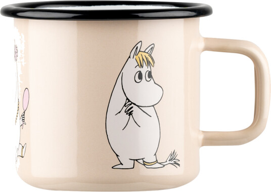 Muurla Moomin emaljekopp 37 cl Snorkmaiden beige