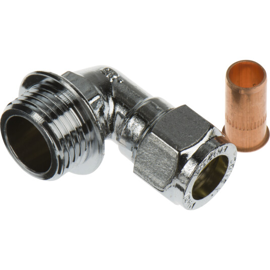 FIX-PRO VINKEL M/NIPPEL 12MM X 1/2" TIL KOBBERRØR