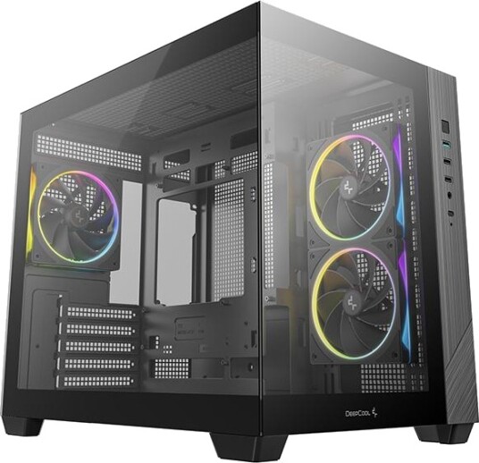 Deepcool CG330 3F Tower Kabinett med Herdet Glass - Svart Deepcool CG330 3F Tower Kabinett med Herdet Glass - Svart