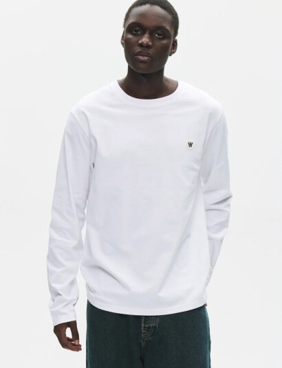 WOOD WOOD Wwace Ls Tee 25074 White XS WOOD WOOD Wwace Ls Tee 25074 White XS