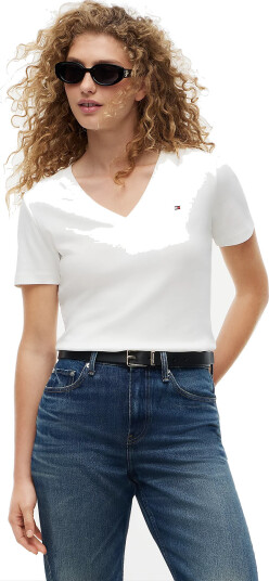 Tommy Hilfiger New Cody V Neck Short Sleeve Tee Hvit XS
