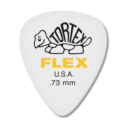 Dunlop 0.73mm Tortex Flex Standard Players Pack of 12 Dunlop 0.73mm Tortex Flex Standard Players Pack of 12