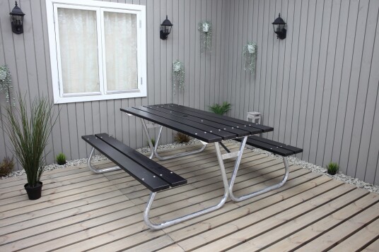 Benkesett Picnic Stabil Sort
