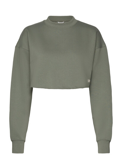 Björn Borg Studio Oversized Cropped Sweatshirt - Khaki green - XL Björn Borg Studio Oversized Cropped Sweatshirt - Khaki green - XL